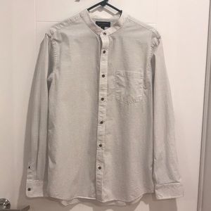 Banana Republic Collarless Button Up Shirt